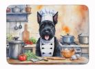 Scottish Terrier The Chef Memory Foam Kitchen Mat Machine Washable Anti-Fatigue Mat Cushion Comfort Bath Mat or Kitchen Rug