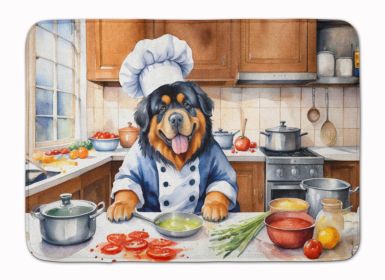 Tibetan Mastiff The Chef Memory Foam Kitchen Mat Machine Washable Anti-Fatigue Mat Cushion Comfort Bath Mat or Kitchen Rug