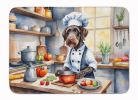 German Wirehaired Pointer The Chef Memory Foam Kitchen Mat Machine Washable Anti-Fatigue Mat Cushion Comfort Bath Mat or Kitchen Rug