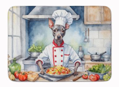 American Hairless Terrier The Chef Memory Foam Kitchen Mat Machine Washable Anti-Fatigue Mat Cushion Comfort Bath Mat or Kitchen Rug