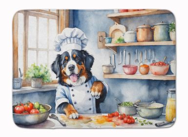 Bernese Mountain Dog The Chef Memory Foam Kitchen Mat Machine Washable Anti-Fatigue Mat Cushion Comfort Bath Mat or Kitchen Rug