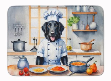 Flat-Coated Retriever The Chef Memory Foam Kitchen Mat Machine Washable Anti-Fatigue Mat Cushion Comfort Bath Mat or Kitchen Rug