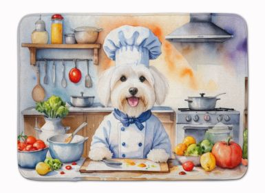 Coton de Tulear The Chef Memory Foam Kitchen Mat Machine Washable Anti-Fatigue Mat Cushion Comfort Bath Mat or Kitchen Rug