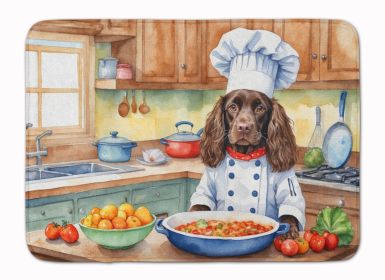 Boykin Spaniel The Chef Memory Foam Kitchen Mat Machine Washable Anti-Fatigue Mat Cushion Comfort Bath Mat or Kitchen Rug