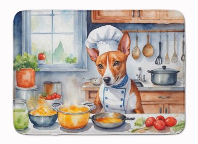 Basenji The Chef Memory Foam Kitchen Mat Machine Washable Anti-Fatigue Mat Cushion Comfort Bath Mat or Kitchen Rug