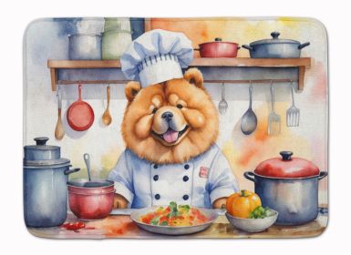 Chow Chow The Chef Memory Foam Kitchen Mat Machine Washable Anti-Fatigue Mat Cushion Comfort Bath Mat or Kitchen Rug