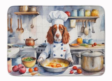 Welsh Springer Spaniel The Chef Memory Foam Kitchen Mat Machine Washable Anti-Fatigue Mat Cushion Comfort Bath Mat or Kitchen Rug