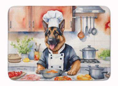 German Shepherd The Chef Memory Foam Kitchen Mat Machine Washable Anti-Fatigue Mat Cushion Comfort Bath Mat or Kitchen Rug