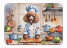 Chocolate Poodle The Chef Memory Foam Kitchen Mat Machine Washable Anti-Fatigue Mat Cushion Comfort Bath Mat or Kitchen Rug