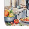 Border Collie The Chef Memory Foam Kitchen Mat Machine Washable Anti-Fatigue Mat Cushion Comfort Bath Mat or Kitchen Rug