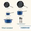 Farberware Style 10 Piece Nonstick Cookware Pots and Pans Set, Blue