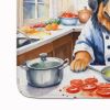 Tibetan Mastiff The Chef Memory Foam Kitchen Mat Machine Washable Anti-Fatigue Mat Cushion Comfort Bath Mat or Kitchen Rug