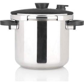 Zavor EZLock Stove Top Pressure Cooker 10 Quart - Canning Ready, Stainless Steel, Multi Pressure Levels, Easy Locking (Sheet Size: 8 Quart)