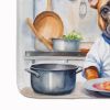 French Bulldog The Chef Memory Foam Kitchen Mat Machine Washable Anti-Fatigue Mat Cushion Comfort Bath Mat or Kitchen Rug